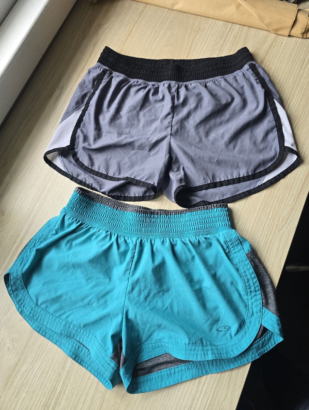 Set of Champion Women’s Athletic Shorts in Gray and Teal